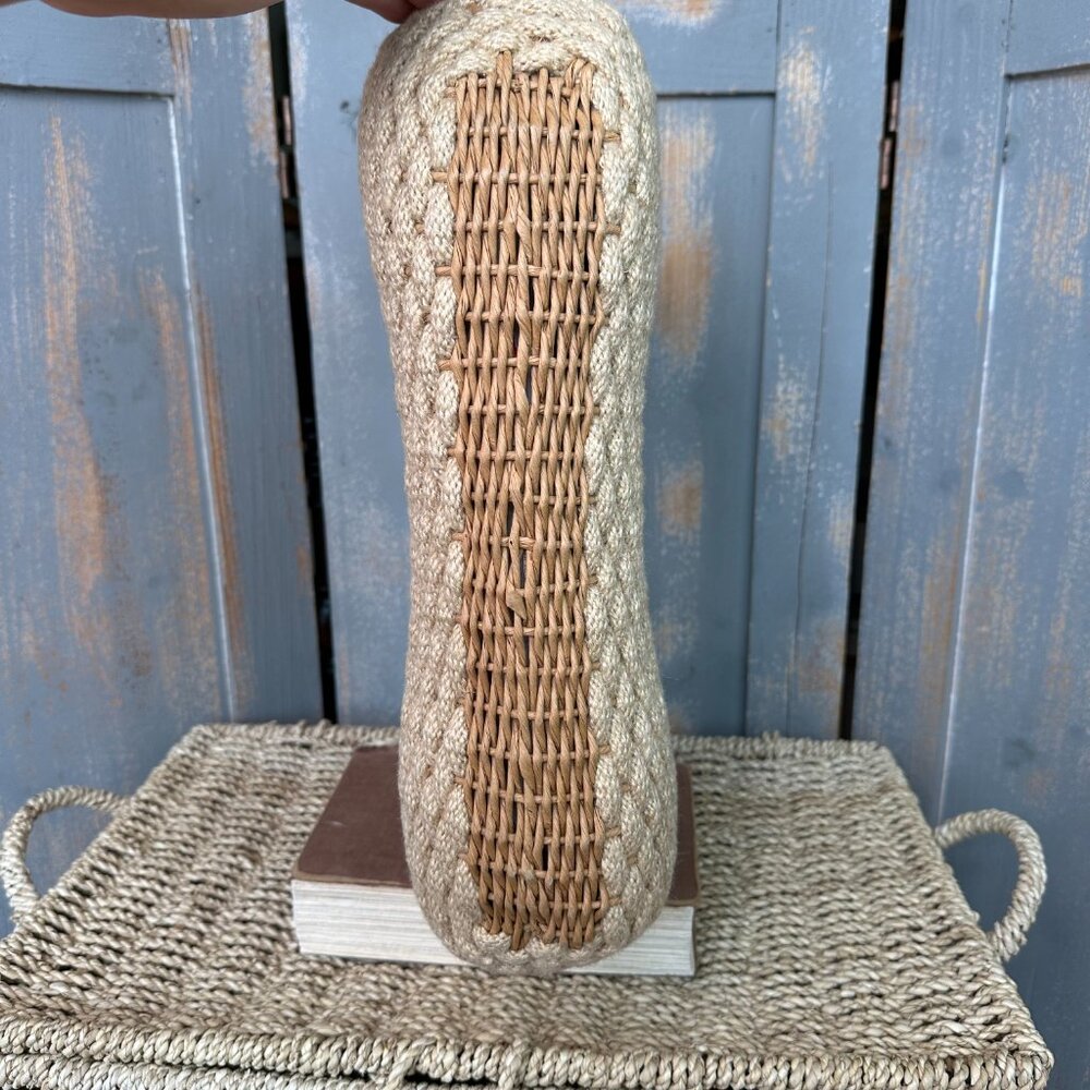 Oscar de la Renta Natural Woven Rope Wicker Ring Lucite Handle Tote Bag  NWOT - Picture 8 of 16